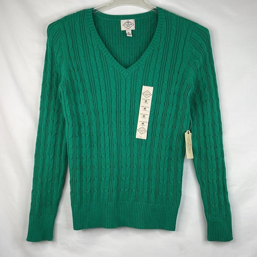 St John Bay Women's  Green Sweater Size: M